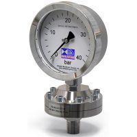 Pressure gauge Manometer chemical seal fra Stewarts