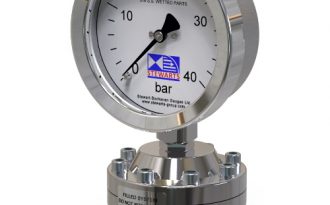 Pressure gauge Manometer chemical seal fra Stewarts