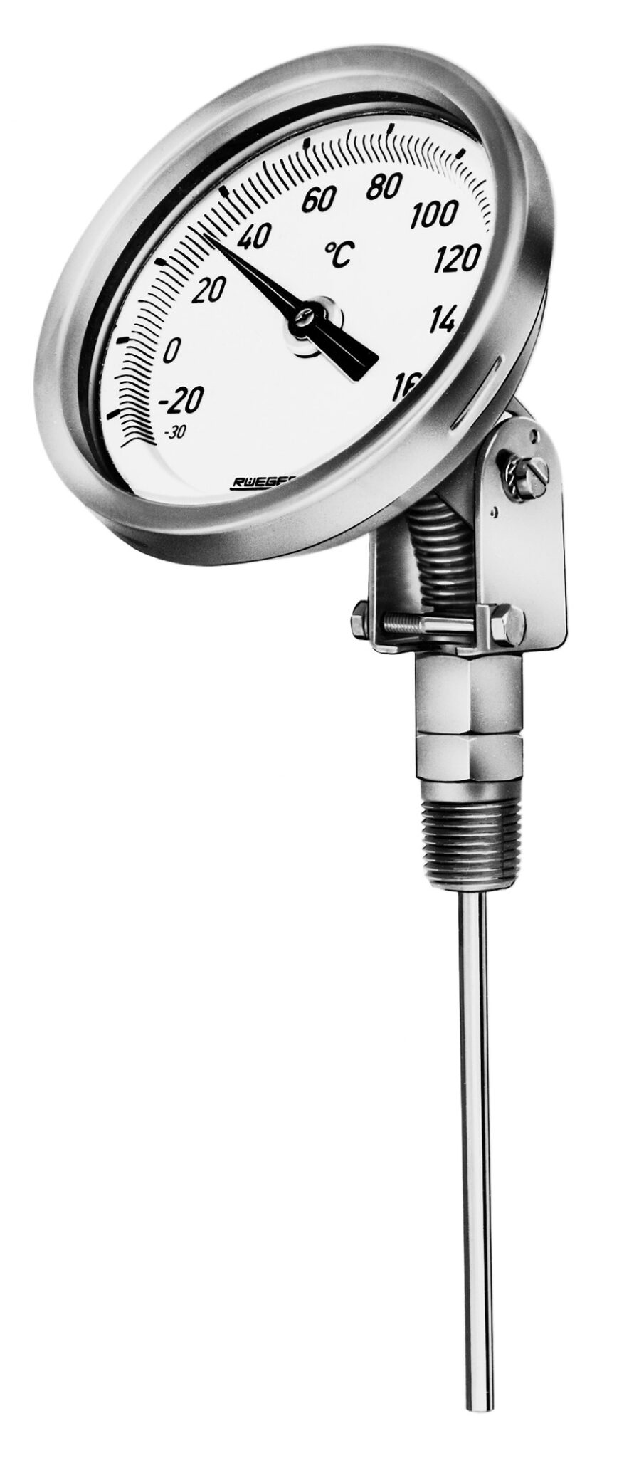 Thermowell and bimetallic thermometers Håland Instrumentering